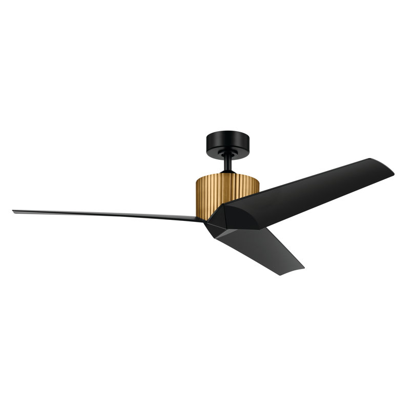 Ventilateur de plafond 56 po Almere, Laiton naturel brossé