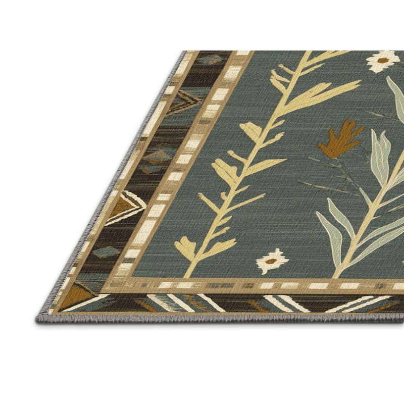  Tapis lavable à motif floral du sud-ouest Desert Flora, Tapis de couloir 2 pi x 4 pi