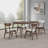 Aspen 4-Piece Wood Dining Room Set With Upholstered Chairs-351535163-344990258