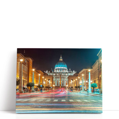 Place Saint-Pierre, Rome, Italie - reproduction d'art sur toile