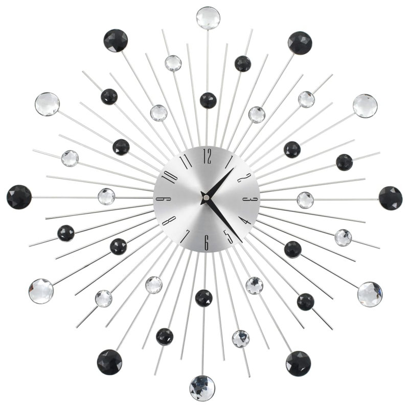 Doiron 50cm Wall Clock, 50, Silver/Black