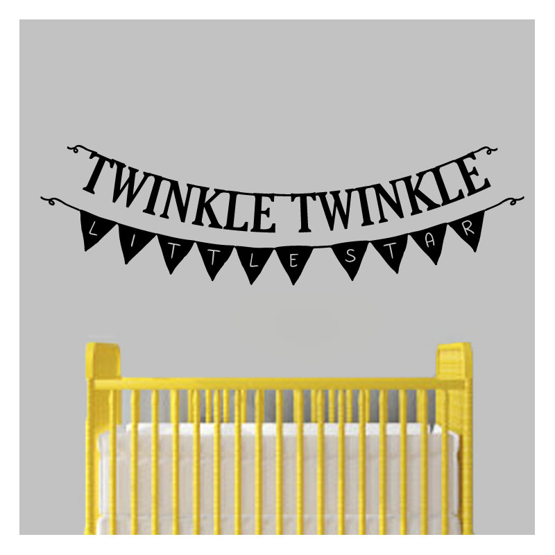 Décalcomanie murale twinkle twinkle little star, Noir