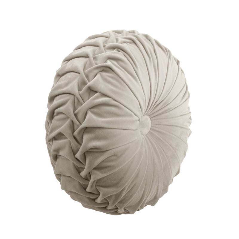 Reyna Round Pillow Cover & Insert, Taupe, 18'' H x 18'' W