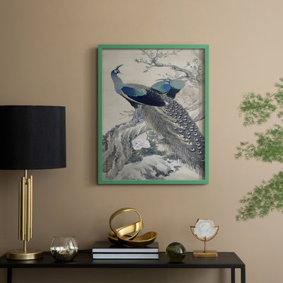 Reproduction encadrée vintage avec imprimé d'animaux XXXVI - bois massif