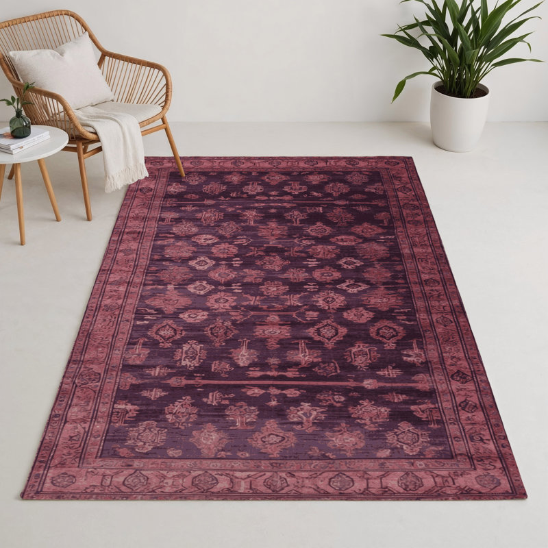 Tapis intérieur et extérieur brun Overdyed, Rectangulaire 3 pi x 5 pi