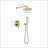10-Inch Wall Mounted Rain Shower System with Handheld, Brushed Gold
