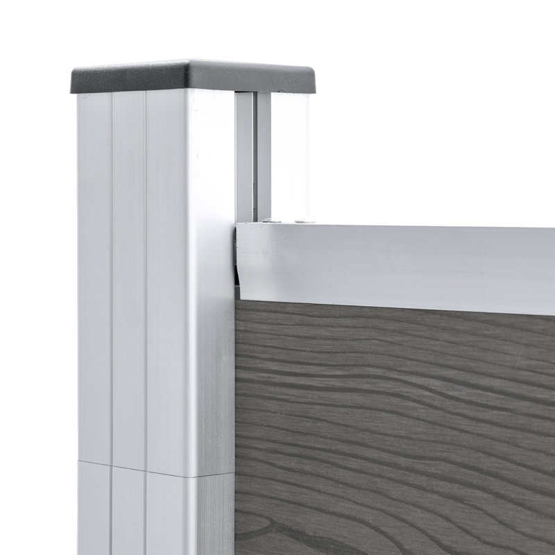 Seren Garden Fence WPC 175x186 cm, Grey
