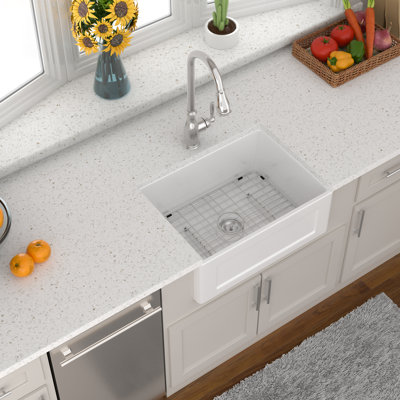 24'' L Single Bowl Ceramic Kitchen Sink