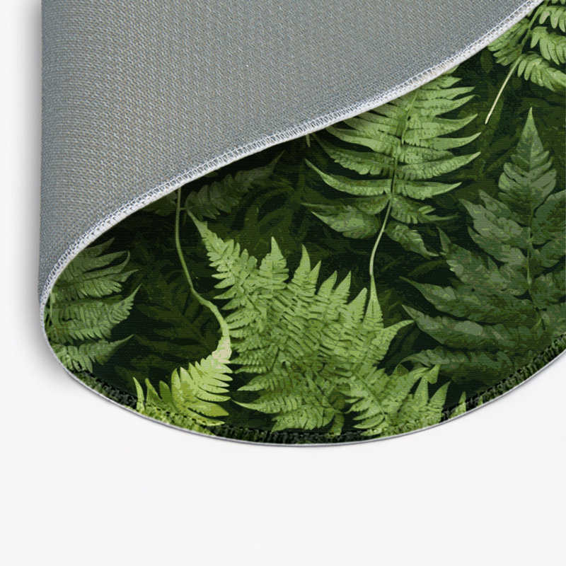 Tapis d'intérieur et d'extérieur vert Nature, Rond 5 pi