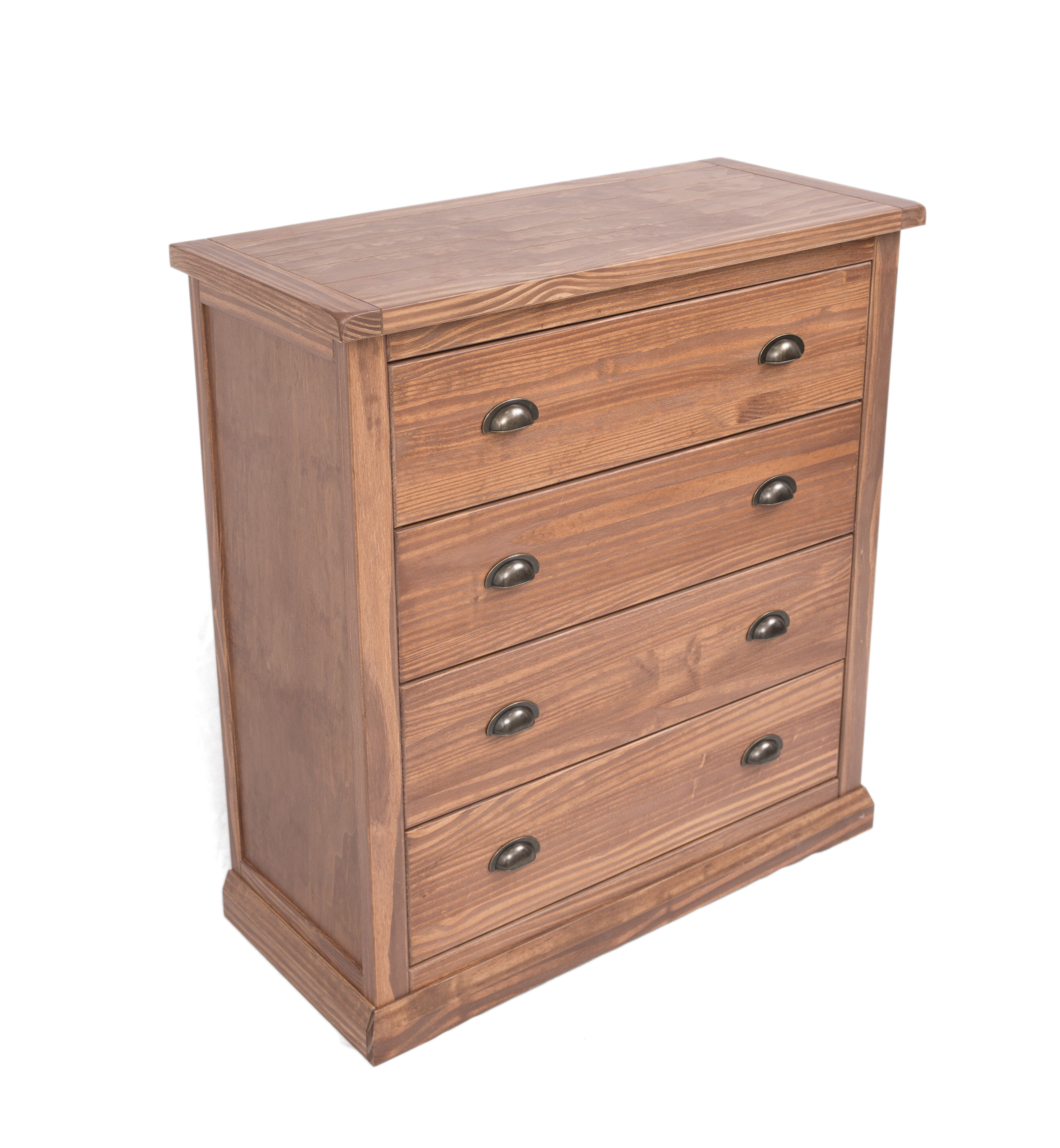 Pine Three Drawer Chest, 75cm H X 91cm W X 40cm D