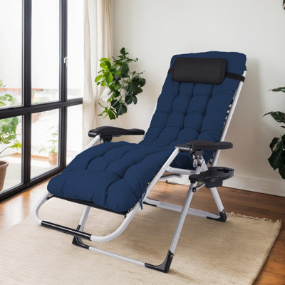 Patio Folding Zero Gravity Chair With Cushion by Arlmont & Co.