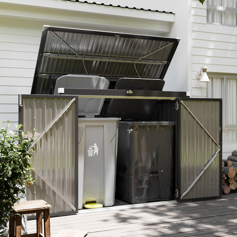 6 Ft. W X 3 Ft. D Galvanized Steel Horizontal Garage Shed
