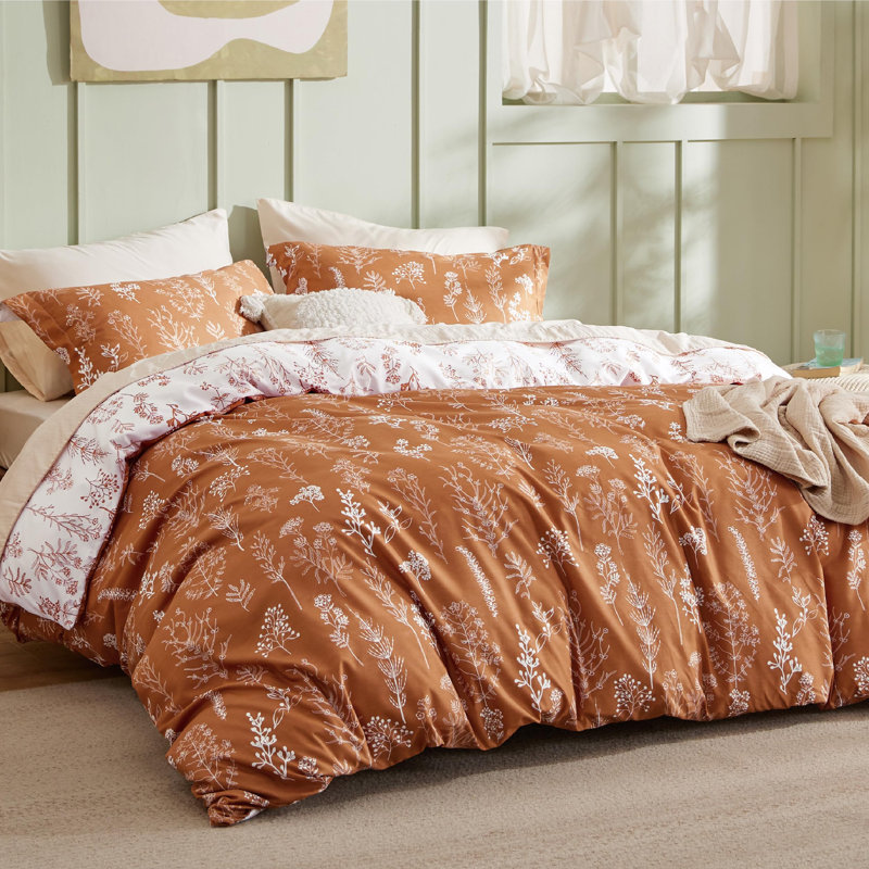 Bedsure Duvet Cover Twin Size - Reversible Duvet Cover Set with Zipper Closure, 3 Pieces Floral Patterned Bedding Set
