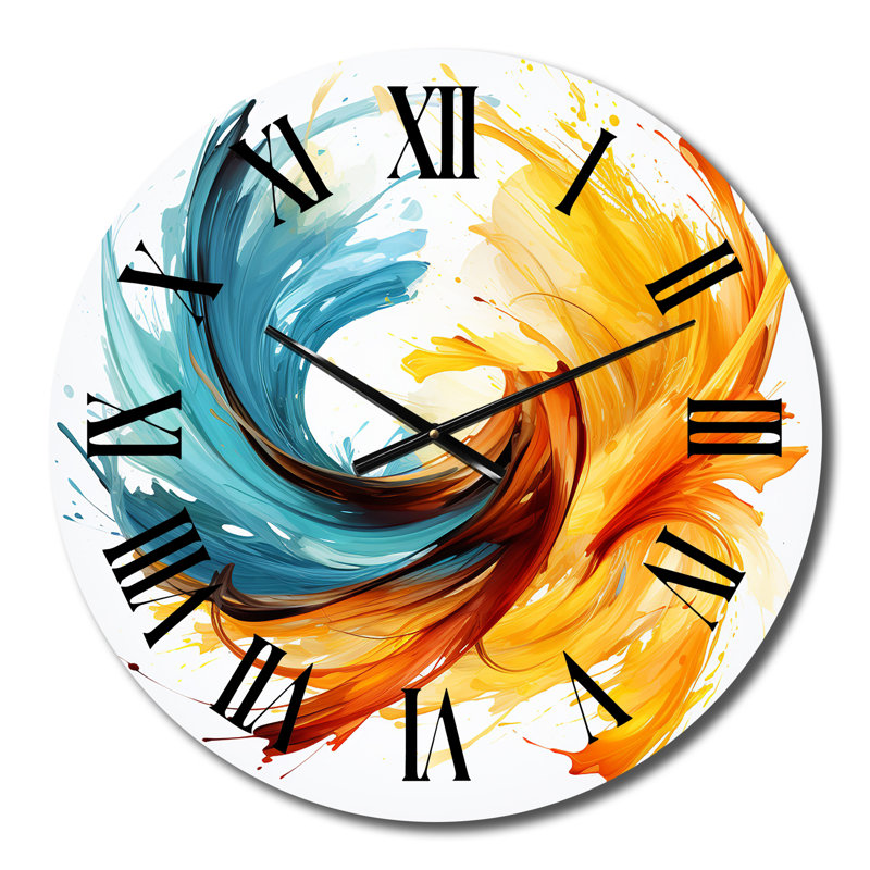 Horloge murale spirale abstraite, Moyenne