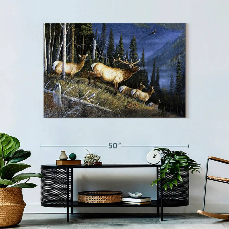 Brampt Eagle Mountain Fauna, 32" H x 48" W