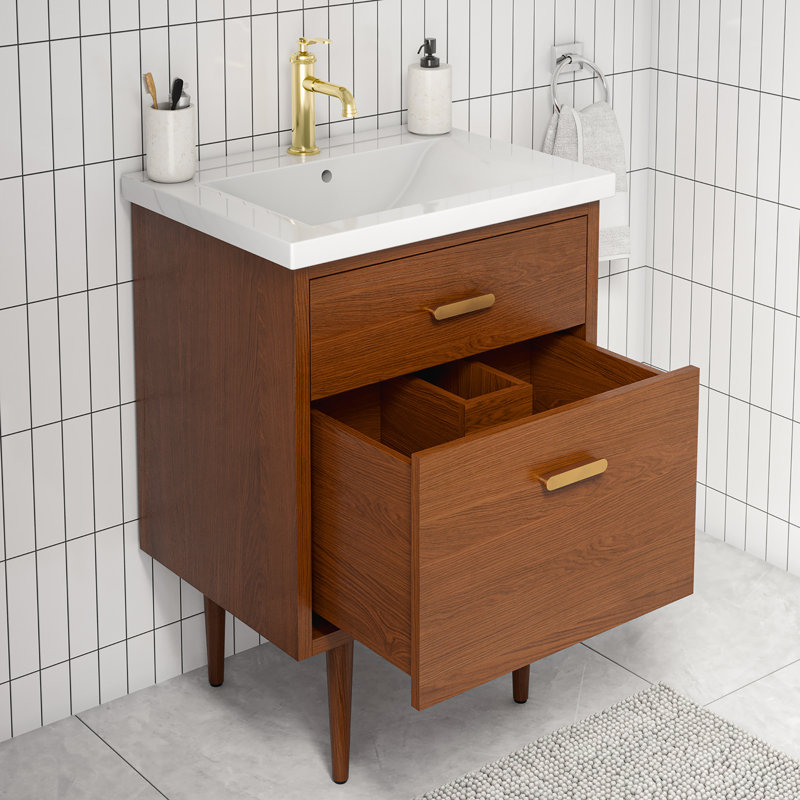 Meuble-lavabo simple Arijana, H 34,7 po x l 24,5 po x P 18,5 po