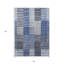 Tapis extérieur lavable rayé bleu et bleu marine HomeRoots 5 pi x 8 pi