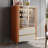 29.53" Light Luxury Modern Wine Cabinet, Color-Block Design with Glass Double Doors, Multi-Functional Living Room Storage Drawer Cabinet & Figurine Display Cabinet