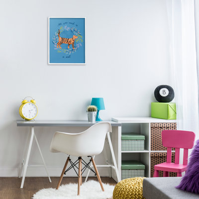Orange Cat on Wreath Giclee Art by Metka Hiti