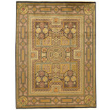 High-Quality Hand-Knotted Black Area Rug