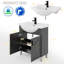 Meuble-lavabo simple autoportant de 30 po avec lavabo épais en céramique Euro, robinet et bonde en laiton-131284362-131284363