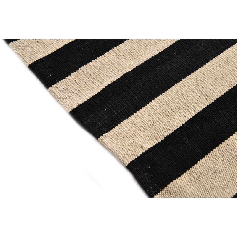 Tapis noir et blanc 3x5