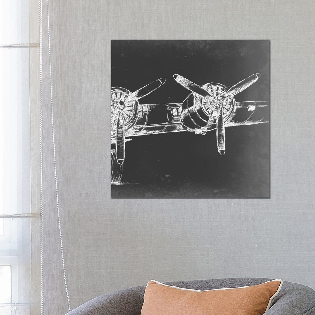 Graphic Plane Panel III by Ethan Harper - Wrapped Canvas Drawing