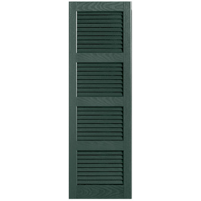 Straight Top Full-style Open Louver Shutters Pair