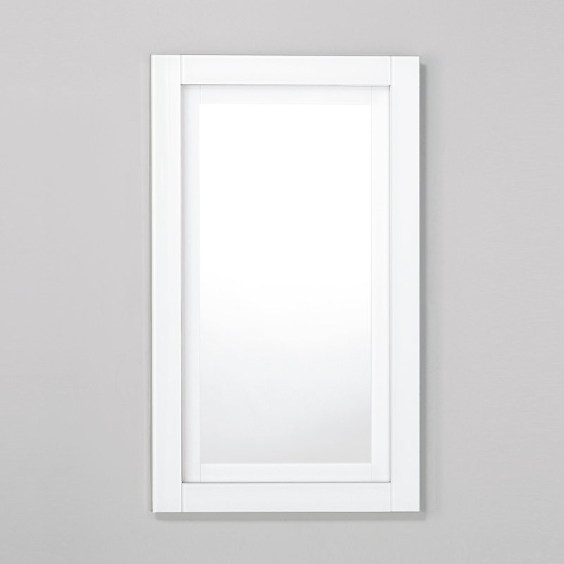 Miroir mural moderne & Candre, Blanc, 39,1 po x 23 po