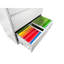 Classeur verrouillable à 4 dossiers en blanc, métal pour le bureau personnel, stocke différentes tailles, classeur de bureau de construction stable, blanc verrouillable pour format légal / A4 / F4, rangement de construction-2006654881