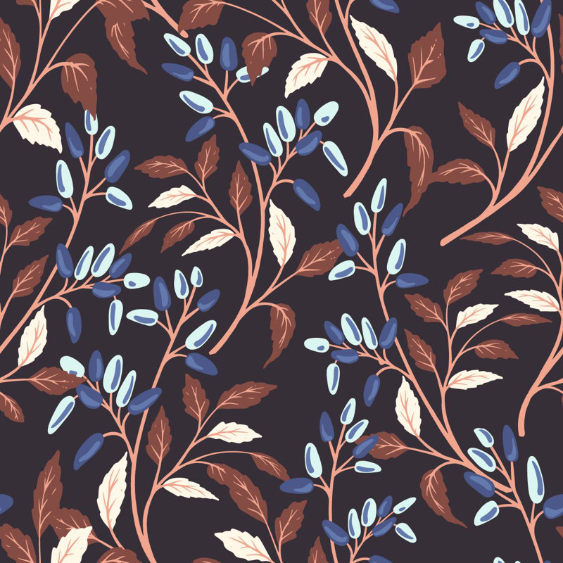 Floral Tile, Vinyl, 18.75" L x 25" W