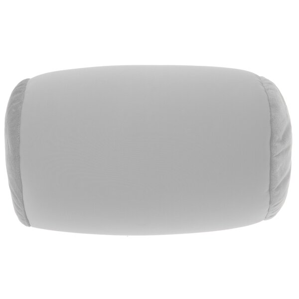 PILLOWY Microbead Bolster Lightweight Neck Roll Pillow, 14 inch x 8 inch, Stone Grey