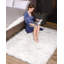 Tapis blanc à poils longs Haja Fluffy-78196244