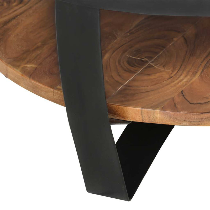 vidaXL Coffee Table Honey brown and black