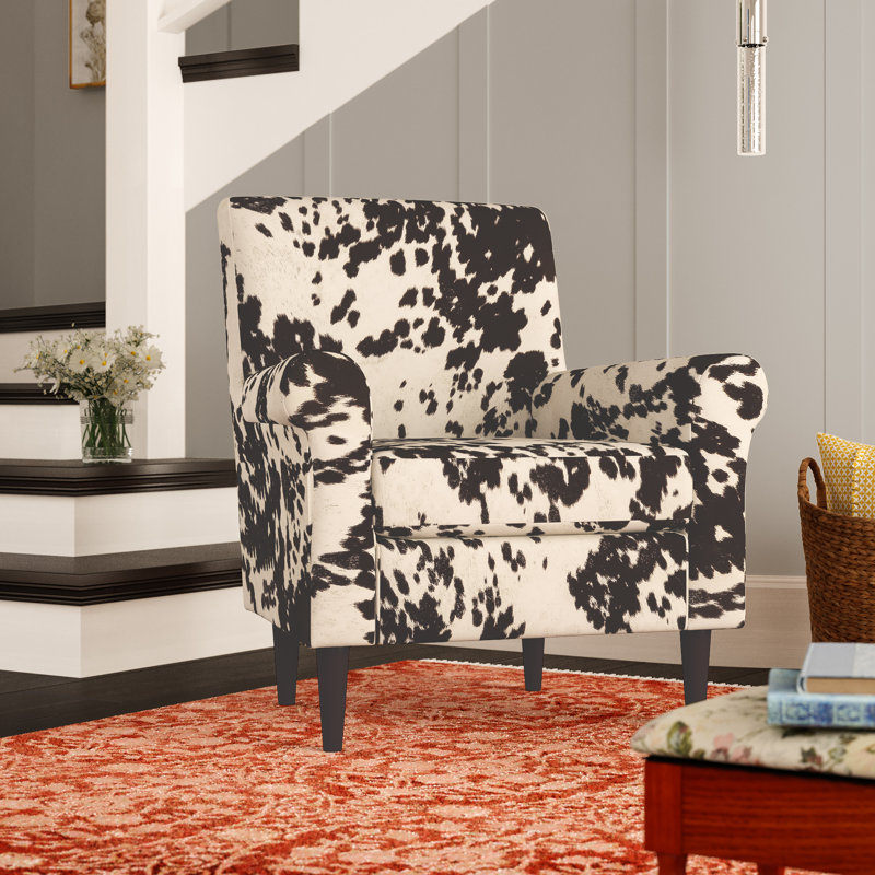 Fauteuil de 28 po de largeur Cleo, Brun / Blanc cassé
