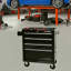Coffre à outils roulant, boîte à outils à 4 tiroirs avec roulettes, organisateur de rangement de chariot de service industriel robuste avec système de verrouillage, boîte à outils de rangement pour boîte à outils roulante pour garage, atelier de réparation-NOIR