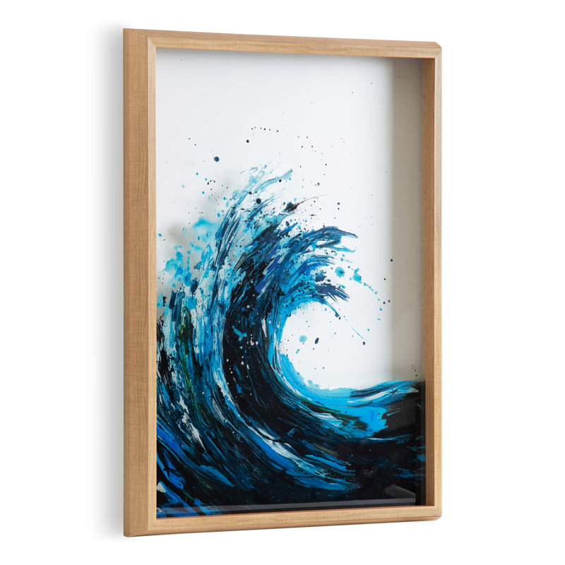 Vague encadrée, art mural en verre