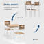 Ensemble de table de salle à manger pour 2, 3 pièces pour petits espaces, table ronde avec piédestal en spirale et 2 chaises assorties