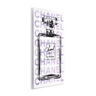Glam Black Purple Perfume Bottle Designer Cosmetic