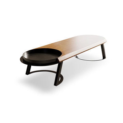 BROWN Oval Solid Wood Coffee Tables