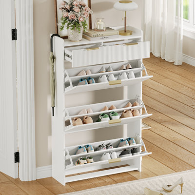 24 Pair Shoe Storage Cabinet