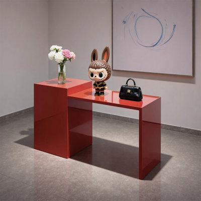 Table de présentation moderne rouge brillant
