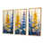 Toile avec cadre flottant or