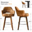 Ensemble de 3 tabourets de comptoir pivotants 26,5 po Celines-97744254