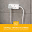 GEEPAS 2 Gang Extension Lead, 2M Cable | 2-Way Plug Extension Cable, 13 A | Wall Mountable & Multi Socket Mains Strip for Home Bedroom Office | Heavy Duty UK Plug | White-129015008