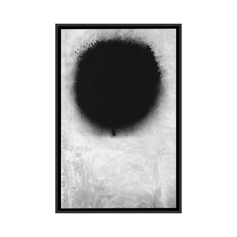 Albree Modern a NEGative Sun, impression sur toile, H 26 po x l 18 po x P 1,5 po, Toile avec cadre flottant noir
