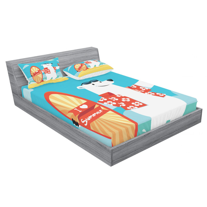 Microfiber Sheet Set, Queen Sheet Set with Fitted Sheet
