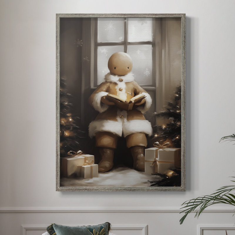 Art des Fêtes de Noël - série 2 - CCXCV, reproduction encadrée - bois massif, H 30 po x l 24 po