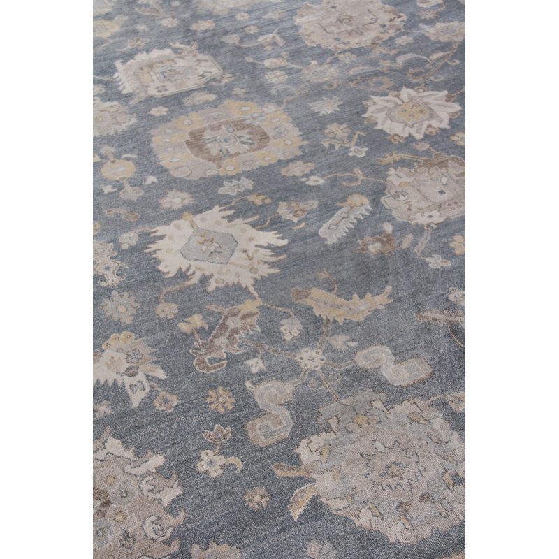 Museum Oriental Area Rug in Medium Blue, Rectangle 9' x 12'