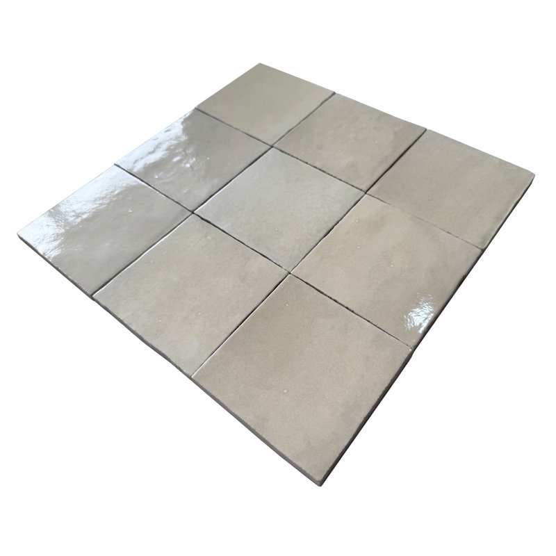 Carrelage mural en céramique aspect zellige 4 po x 4 po Zelij, Beige